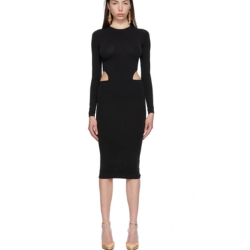 Wolford x Amina Muaddi Hip Cutout Midi Dress
